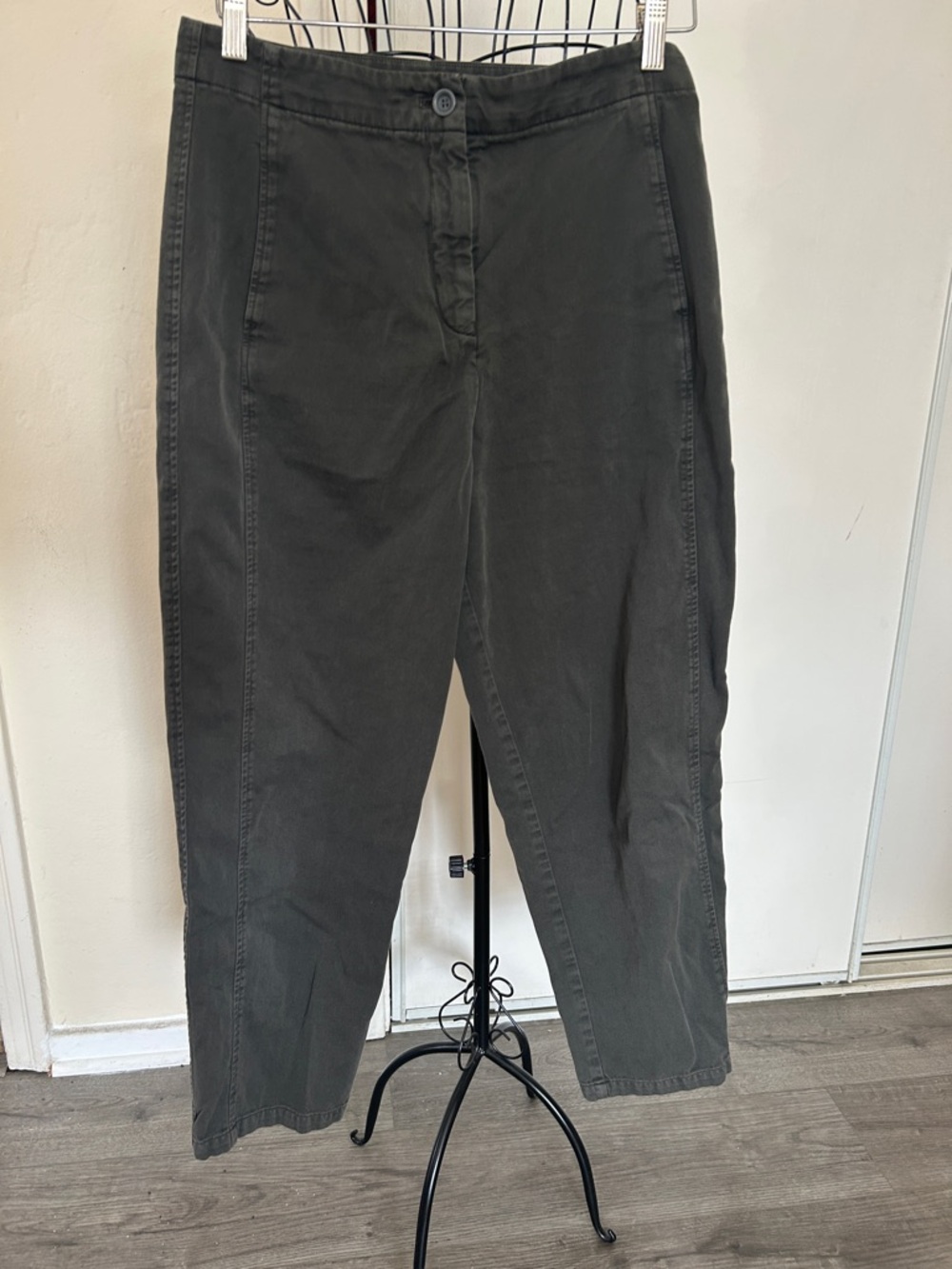 Ischiko Women's Cropped Ankle Pants in Charcoal High Rise Size 29